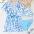 thumbnail image 2 of Gibobby Toddler Girl Swimsuit Girls Swimsuits Girls Swim Suits 14-16 Girls Swimsuit, Straps Cut Out One Piece Bathing Suit Girls' Swimwear(7-8 Years,Sky Blue), 2 of 6