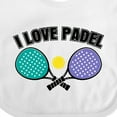 thumbnail image 4 of Inktastic I Love Padel Sports Quote Girls Baby Bib, 4 of 4