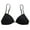 Black-L, variant on Women Front Closure Push Up Bra Supportive Tshirt Padded Deeps V Plunge Bras Spaghetti Straps Underwire Triangle Bralette