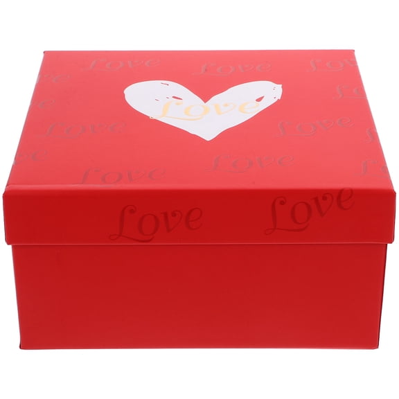UPKOCH Valentine Day Box Rectangular Storage For Chocolates 1Pcs Red Paper Birthday Box