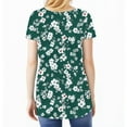 thumbnail image 4 of Tnhcen Women's Summer Floral Print V-Neck Button-Up Shirts - Short Sleeve Casual Daily Tops | Plus Size Friendly S-3XL | Versatile Floral Tops for Women, 4 of 9