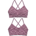 thumbnail image 6 of Women's Reebok 213TB22 Seamless Bralette - 2 Pack (Fig Space Dye/Black L), 6 of 7