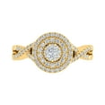 thumbnail image 3 of 1/2 Carat Round Diamond Double Halo Ring in 14K Yellow Gold (Ring Size 10.75) (I1-I2 Clarity), 3 of 4