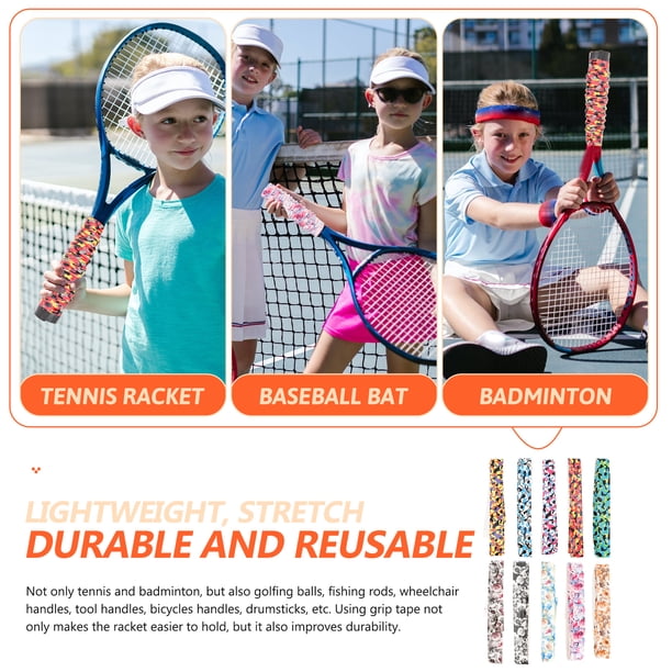 Bande Antidérapante de Poignée de Raquette de Tennis, Absorption de la Sueur, 6 Pièces, pour Les Amateurs de Sport, Matériau PU (White