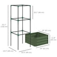 thumbnail image 3 of Outsunny Galvanized Raised Garden Bed with 3-Tier Trellis Tomato Cage Green, 3 of 10