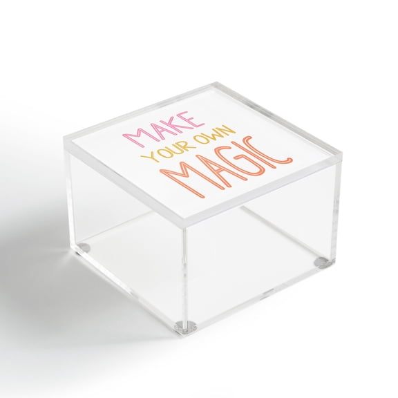 Society6 June Journal Make Your Own Magic 4" x 4" Acrylic Box