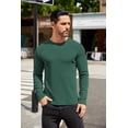 thumbnail image 2 of COOFANDY Long Sleeve Shirts for Men Thermal Underwear Slimming Crewneck Sweater Base Layers Knitted Pullover Fall Outfits, 2 of 6