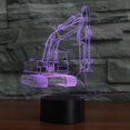 thumbnail image 2 of Abstractive 3D Optical Illusion Excavator Colorful Lighting Effect Touch Switch USB Powered LED Decoration Night Light Desk Lamp for Holiday Birthday Gift, 2 of 7