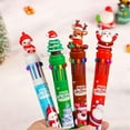 thumbnail image 5 of Cagogo under $5 4Pcs Multicolor Pen, Multi Color Press Pen, 10 Color Ballpoint Pen,ChildrenChristmas Gift, Teen Writing Pen, Cartoon Character Pen, Holiday Study Supplies, Christmas Party Favor, 5 of 9