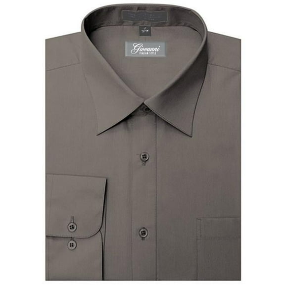 CLG1009-19x34-35 Mens Solid Color Dress Shirt, Burgundy