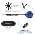 thumbnail image 2 of 26g Professional Steel Tip Darts Set, 3Pcs Heavy Duty Brass Barrel Darts with Nylon Shaft Protector & Dart Case, 2 of 5