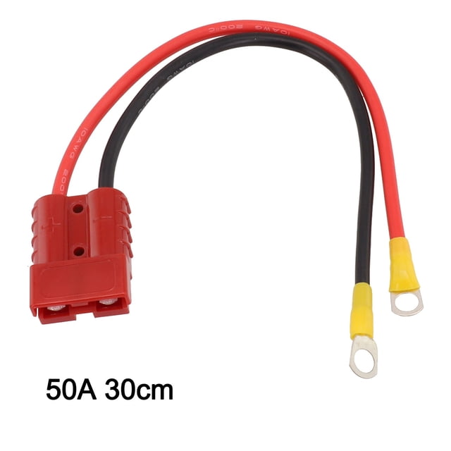 Câble de Charge de Batterie Terminal M8 50A pour Anderson Plug Lead To Plug 1000V DC 10AWG 30cm/50cm/100cm Rallonge 30cm