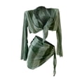 thumbnail image 4 of Set de bikini para mujeres, traje de baño de triángulo de cintura alta, traje de baño con tapa de taza acolchada con encubrimiento para piscina de S, 4 of 9