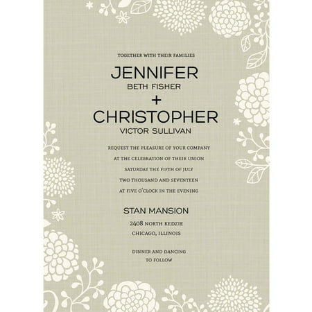 Simply Floral Standard Wedding Invitation