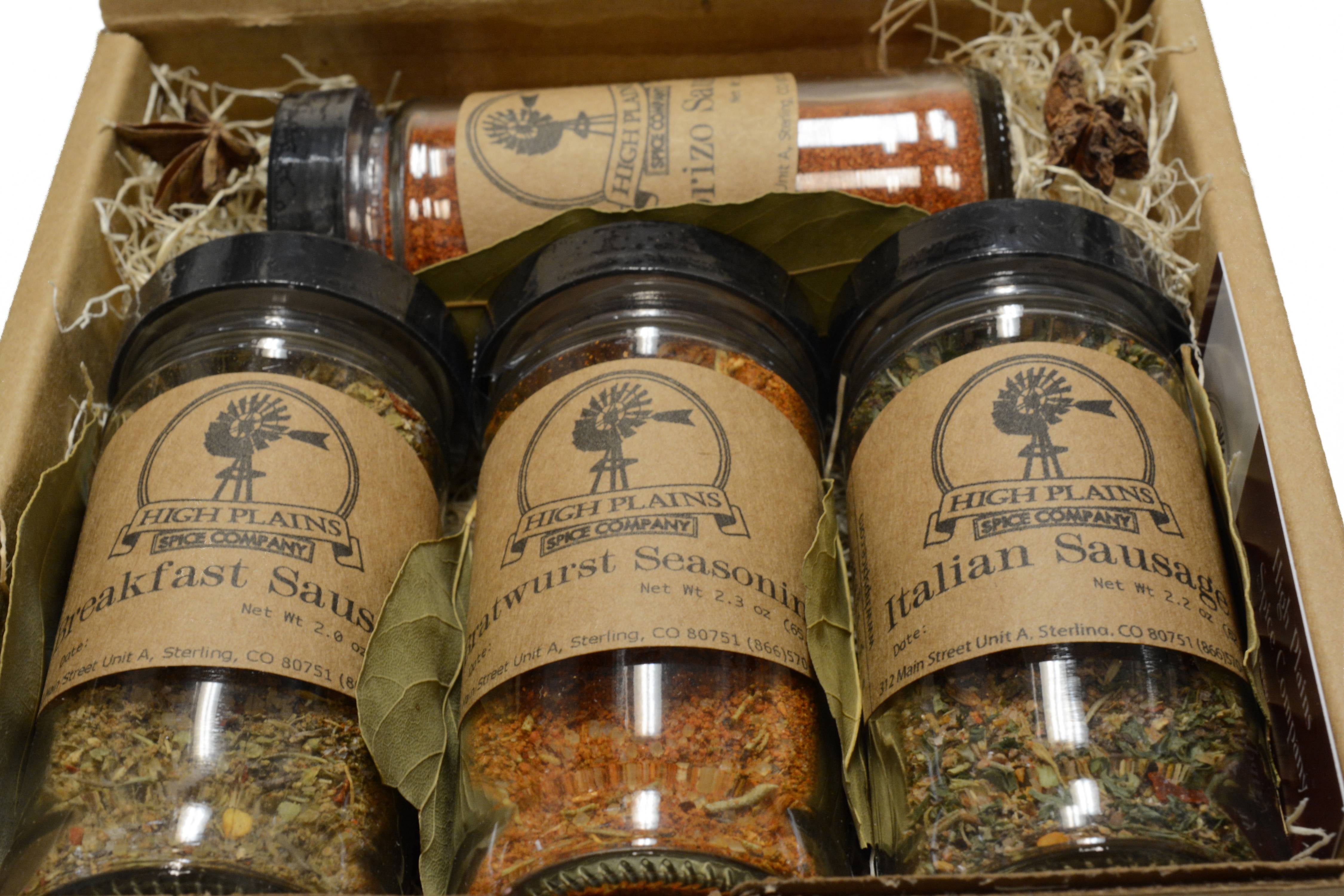 Sausage Seasoning Sampler Gift Set of 4 Gift Set by High Plains Spice
