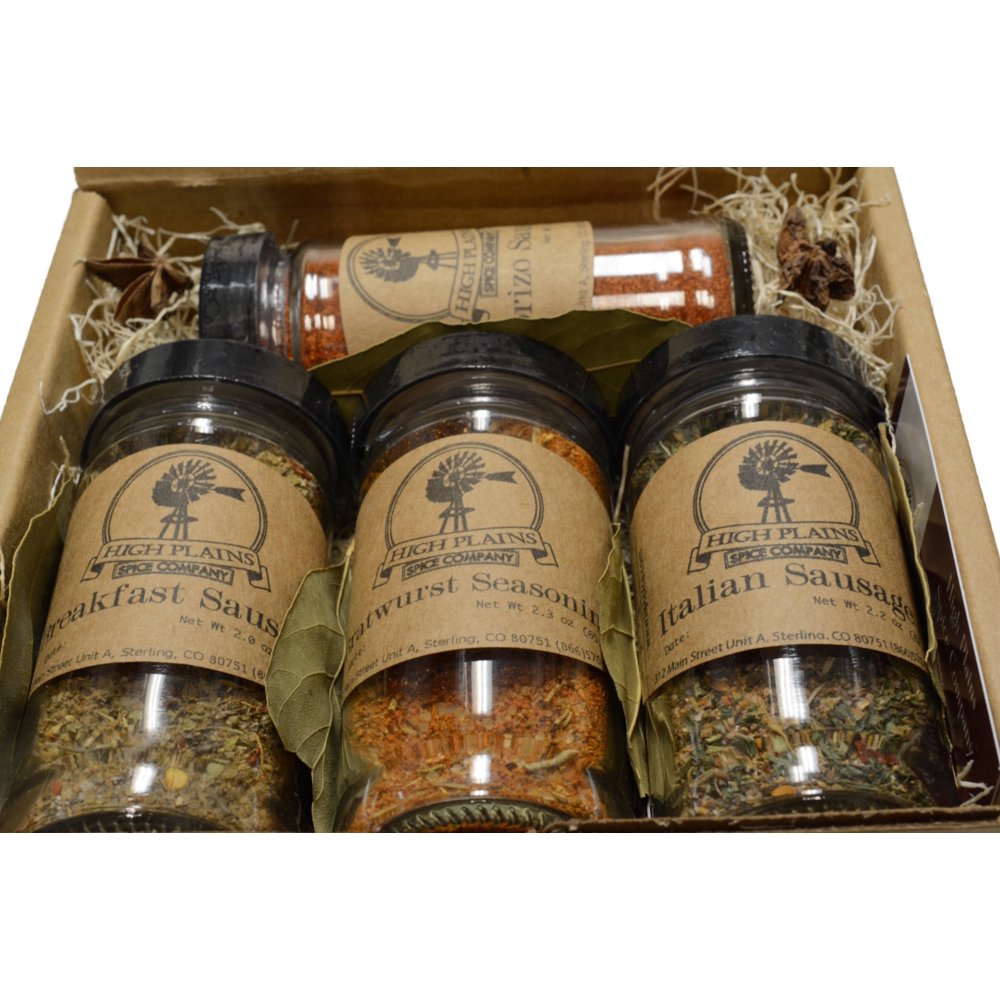 Sausage Seasoning Sampler Gift Set of 4 Gift Set by High Plains Spice
