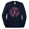 thumbnail image 2 of Believe Hope Awareness Mens Long Sleeve Shirt, Navy, Small, 2 of 3