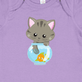 thumbnail image 4 of Inktastic Cute Cat, Little Cat, Kitty, Kitten, Fish Bowl Girls Baby Bodysuit, 4 of 5