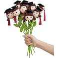 thumbnail image 4 of Ramo de graduación hecho a mano con ganchillo - Figurita de niño/niña/perro de recuerdo para graduados, profesores, amantes de las mascotas | Regalo de hilo ecológico para celebraciones académicas, 4 of 8