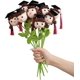 thumbnail image 4 of Ramo de graduación hecho a mano con ganchillo - Figurita de niño/niña/perro de recuerdo para graduados, profesores, amantes de las mascotas | Regalo de hilo ecológico para celebraciones académicas, 4 of 8