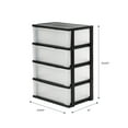 thumbnail image 5 of IRIS ,4-Drawer Wide Plastic Storage Drawer Chest, Black, 5 of 7