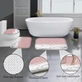thumbnail image 6 of FRAMICS Pink Shiny (No Glitter) Marble Shower Curtain and Rug Sets, 16-Piece Modern Bathroom Sets, Waterproof Fabric Shower Curtain with 12 Hooks and Toilet Rugs, 6 of 10
