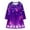 H Purple, variant on NAISIBABY Girls Christmas Dresses, Long Sleeve Round Neck Cotton Kids Casual Cartoon Pattern Dress White 4-5T