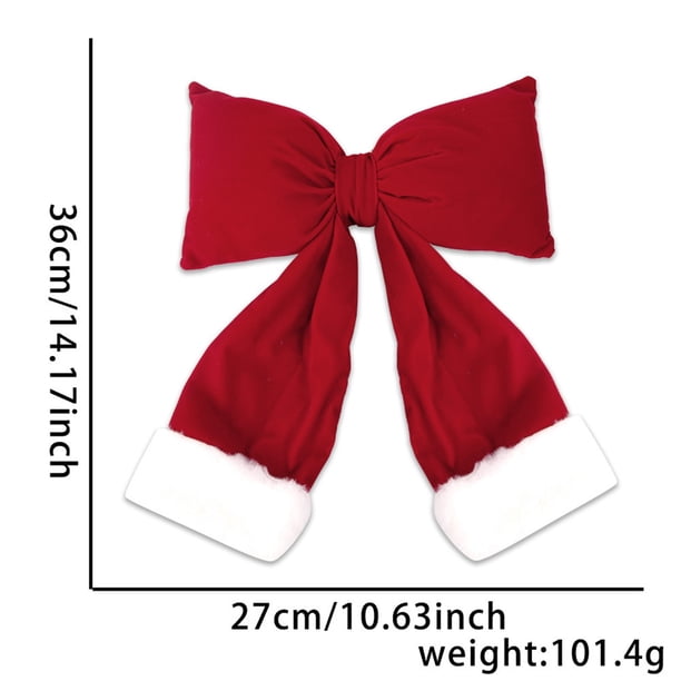 Decoración de vacaciones de Navidad, Gran moño tridimensional, Moño de Navidad, Decoración de hoteles y centros comerciales, Decoración colgante, Colgante para pared, Moño de terciopelo de Navidad, Ac