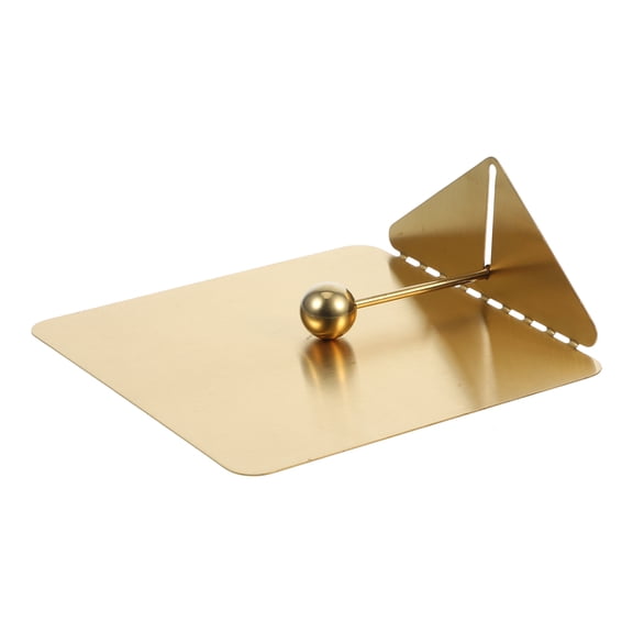 FRCOLOR Flat Napkin Holder Metal Kitchen Napkin Holder with Weighted Tension Arm Rustic Tissue Paper Dispenser for Countertop Table Kitchen Dining Room Golden