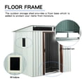 thumbnail image 4 of 6' x 5' Metal Outdoor Storage Shed, Lockable Steel Garden Shed,  Utility Tool Shed Storage House with Design of Lockable Doors for Backyard, Garden, Patio, Lawn and Other Scenarios, 4 of 5
