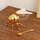 thumbnail image 5 of Frascos de miel de vidrio con tapas, recipiente de miel con cuchara, dispensador de miel de vidrio, adorno de mesa en forma de animal, 5 of 6