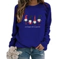 thumbnail image 4 of CaComMARK PI Merry Christmas Sweatshirts for Women Santa Christmas Sweatshirt Cute Long Sleeve Pullover Top Blue 12(XXL), 4 of 7