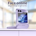 thumbnail image 2 of Dteck Case for Samsung Galaxy Z Flip 5 ,Luxury Plating Phone Case Hinge Protection Slim Hard PC Shockproof Slim Protective Cover for Samsung Galaxy Z Flip 5,Purple, 2 of 7