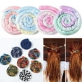 thumbnail image 3 of Cravate Ethnique Style Rétro Impression Dreadlocks Cheveux Cravate Fait Main Fil de Fer Flexible Incrusté Ponytail Pliable Titulaire Accessoires de Cheveux, 3 of 6