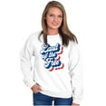 thumbnail image 5 of American Land of the Free Patriotic Unisex Plus Fleece Graphic Sweatshirt Brisco Brands 4X, 5 of 6
