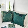 thumbnail image 4 of Funda de cojín 45x45 fundas de almohada de lino verde sofá decorativo, 4 of 5