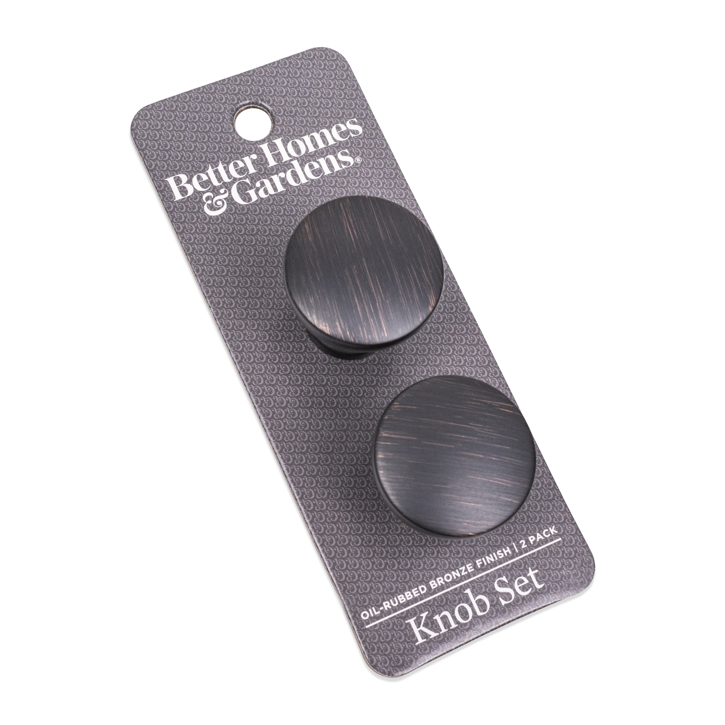 Better Homes & Gardens 1-1/4" (32mm) (5oz) Modern Knob, Oil Rubbed Bronze, 2 Pack