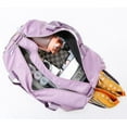 thumbnail image 2 of WANDF Gym Bag for Women, Sports Travel Duffel Bag Weekender Overnight Bag with Wet Pocket and Shoes Compartment for Women Girls Travel, Gym, Yoga, School,Purple, 2 of 6