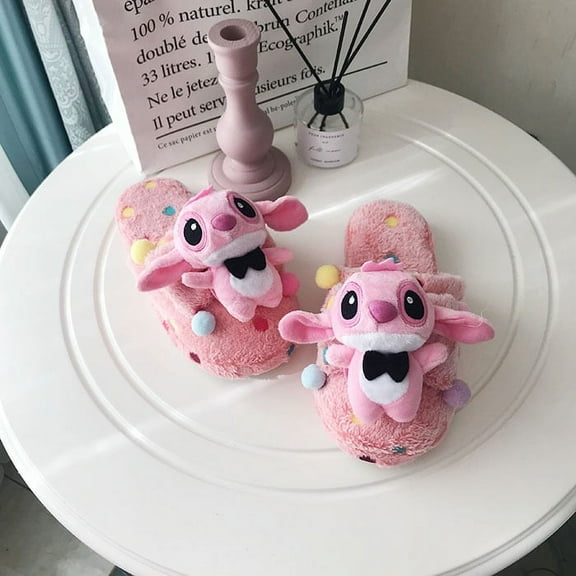 Adorable Stitch Plush Slippers for Adults,Cozy and Cute Home Footwear