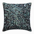 thumbnail image 6 of Cushion Cover Custom, Decorative Blue 12"x12" (30x30 cm) Throw Pillow Cover For Sofa, Silk Sequins & Peacock Pillowcase With Zipper, Abstract Pattern Modern Style - Dazzling Flora, 6 of 11