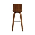 thumbnail image 3 of Armen Living Vienna Tabouret de Bar Moderne Rembourré en Similicuir Brun, 3 of 14