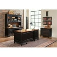 thumbnail image 2 of Beaumont Lane Wood Black Credenza Rectangular Distressed 69.5" Unassembled, 2 of 8