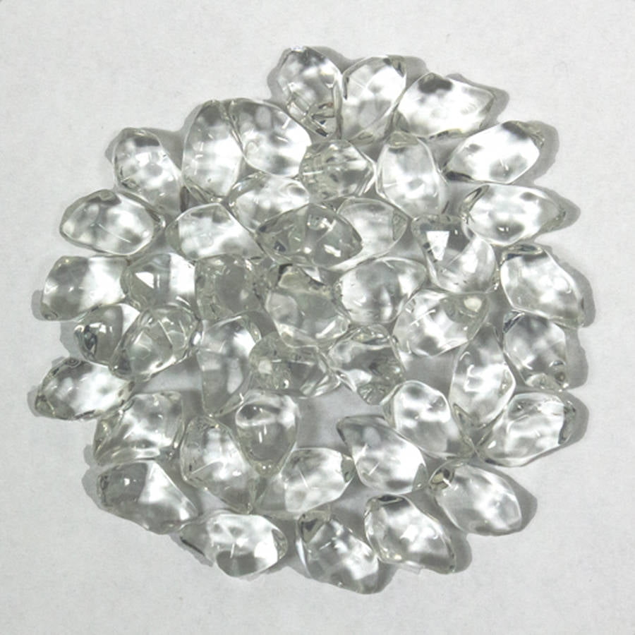 Hiland Crystal Clear Smooth Fire Glass, 10 lbs