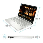 HP 15.6 FHD, AMD Ryzen 5, 8GB RAM, 256 GB SSD, Silver, Windows 10, 15-ef2127wm
