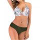 thumbnail image 2 of Mujeres sexy con almohadilla en el pecho sin aros estampado floral doble hombro bikini traje de baño dividido Fridja nalpqowj58974, 2 of 6