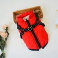 thumbnail image 4 of Pet Dog Jacket With Harness Winter Warm Dog Clothes For Small Dogs Windproof Big Dog Coat Winter Clothes Red, 4 of 17