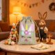 thumbnail image 5 of Decoraciones de Pascua, adornos de Pascua, regalos de Pascua, bolsa de regalo de Pascua, huevos de conejito, elementos de Pascua para niños, bolsa de dulces con cordón de lino, bolsa de tela para dulc, 5 of 5