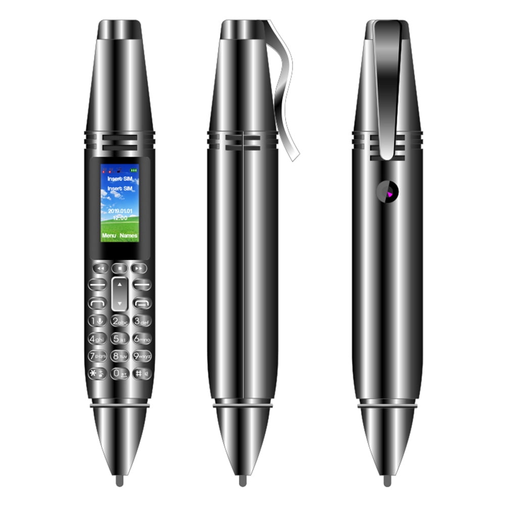 Mini Téléphone Portable Bluetooth 0,96 Pouce Ultra Fin Noir