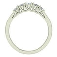 thumbnail image 3 of Weding band Diamond rings 5 stone Anniversary Trellis style 0.75 ct t.w 14K White Gold. (F,VS1), 3 of 5