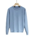 thumbnail image 4 of ZBSOKO Crew Neck Sweater for Boys Solid Color Classic Knit Pullover Long Sleeve Regular Fit Basic Tops Casual Fall Winter Clothes, 4 of 7